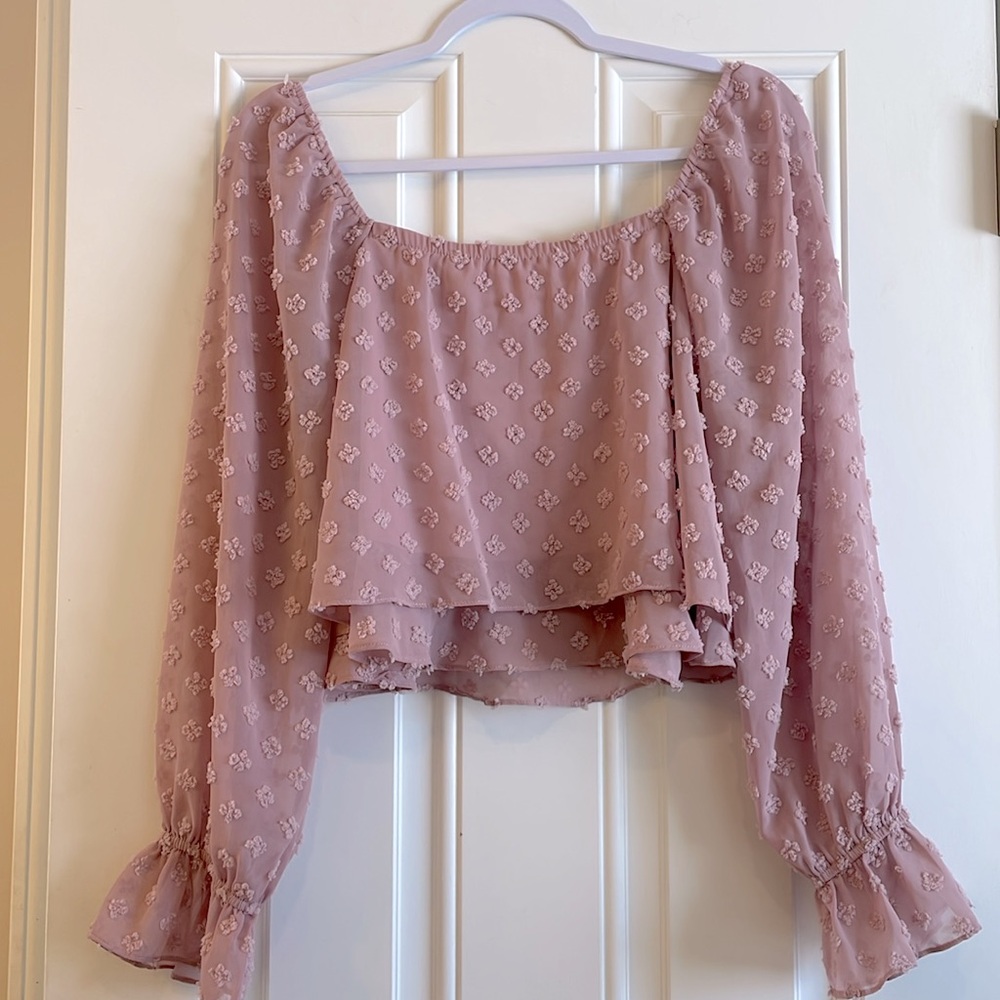 Altar’d State Pink Flowy Blouse Sz M